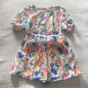 Why Dress Multicolor Sequin short set size Large